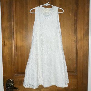 Sleeveless Knit Lace Dress- size 8